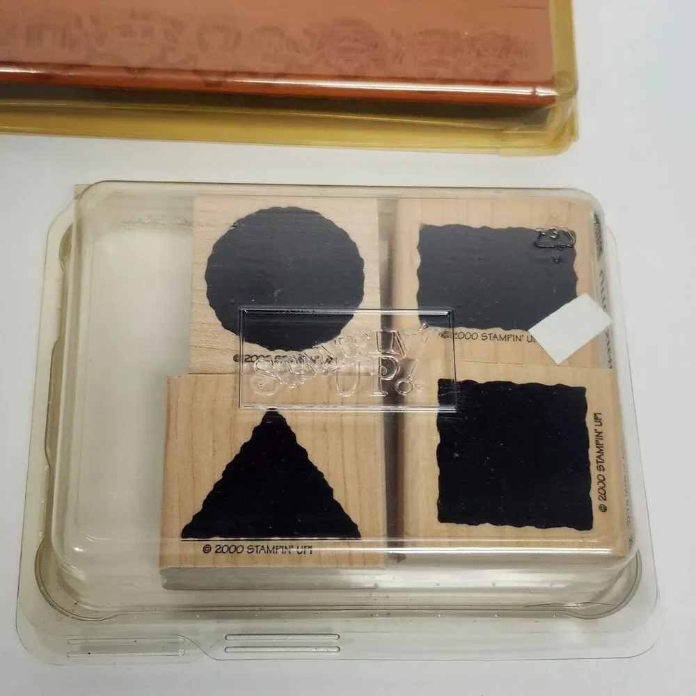 Stampin Up Wood Mounted Rubber Stamps Lot 6 Sets Vintage Celestial Floral Craft